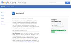 Peerblock.googlecode.com thumbnail
