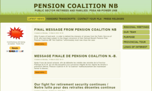 Pensioncoalitionnb.ca thumbnail