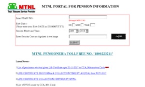 Pensioner.mtnl.in thumbnail