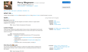 Percywegmann.com thumbnail