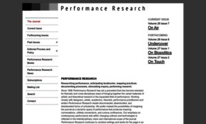 Performance-research.org thumbnail