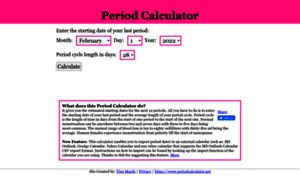 Periodcalculator.net thumbnail