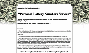 Personallotterynumbers.com thumbnail