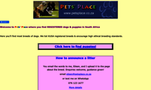 Petsplace.co.za thumbnail