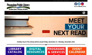 Pewaukeelibrary.org thumbnail