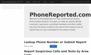 Phonereported.com thumbnail