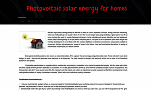 Photovoltaicsolarenergyforhomes.webs.com thumbnail