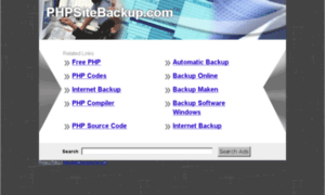 Phpsitebackup.com thumbnail