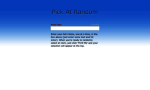 Pickatrandom.com thumbnail