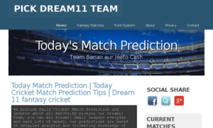 Pickdream11team.com thumbnail