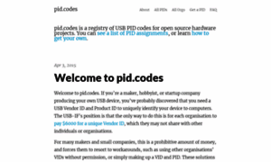 Pid.codes thumbnail