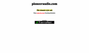 Pioneeraudio.com thumbnail