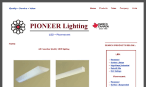 Pioneerlighting.com thumbnail