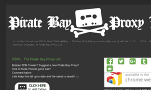 Piratebayproxylist.com thumbnail