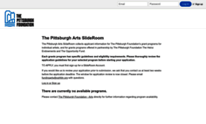 Pittsburgharts.slideroom.com thumbnail