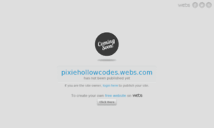 Pixiehollowcodes.webs.com thumbnail