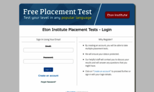 Placement-tests.etoninstitute.com thumbnail