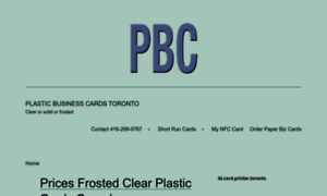 Plasticbusinesscards.ca thumbnail