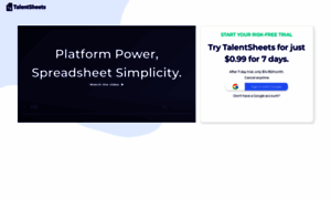 Platform.talentsheets.com thumbnail