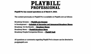 Playbillpro.com thumbnail