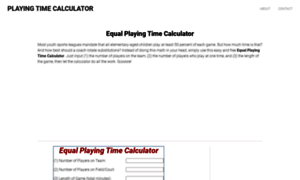 Playingtimecalculator.com thumbnail