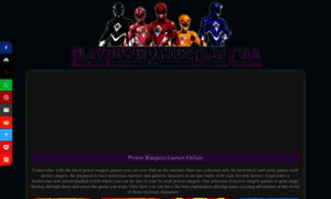 Playpowerrangersgame.com thumbnail