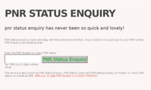 Pnrstatusenquiry.com thumbnail