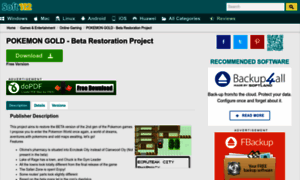 Pokemon-gold-beta-restoration-project.soft112.com thumbnail