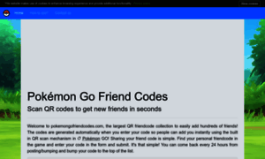 Pokemongofriendcodes.com thumbnail