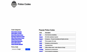 Policecodes.net thumbnail