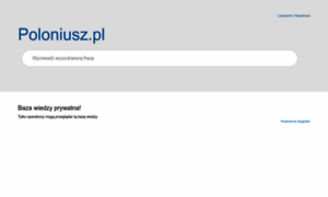 Poloniusz.sugester.pl thumbnail