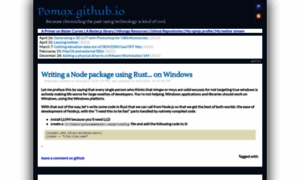 Pomax.github.io thumbnail