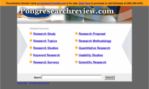 Pongresearchreview.com thumbnail