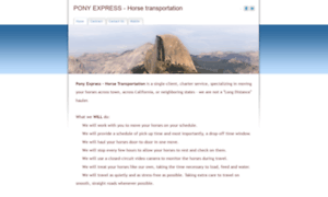 Ponyexpress-horsetransportation.com thumbnail