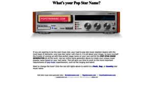 Popstarname.com thumbnail