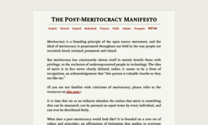 Postmeritocracy.org thumbnail