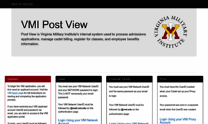 Postview.vmi.edu thumbnail