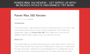 Powermaxs360.com thumbnail