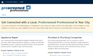 Prescreenedprofessionals.com thumbnail