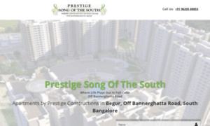Prestigesongofthesouth.prestigeproject.in thumbnail