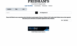 Pridhams.hibid.com thumbnail