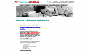 Primecaremedicalclinic.ca thumbnail