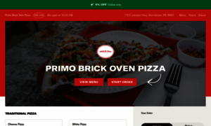 Primobrickovenpizzamenu.com thumbnail