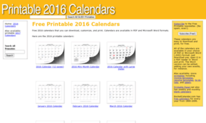 Printable2016calendars.com thumbnail