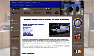 Professionalapplianceservicemn.com thumbnail