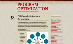 Programoptimization.wordpress.com thumbnail