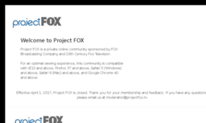 Project.fox.com thumbnail