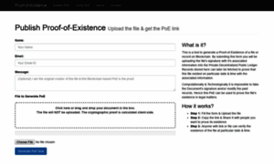 Proofofexistence.org thumbnail