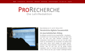 Prorecherche-lehrredaktion.org thumbnail