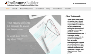 Proresumebuilder.com thumbnail